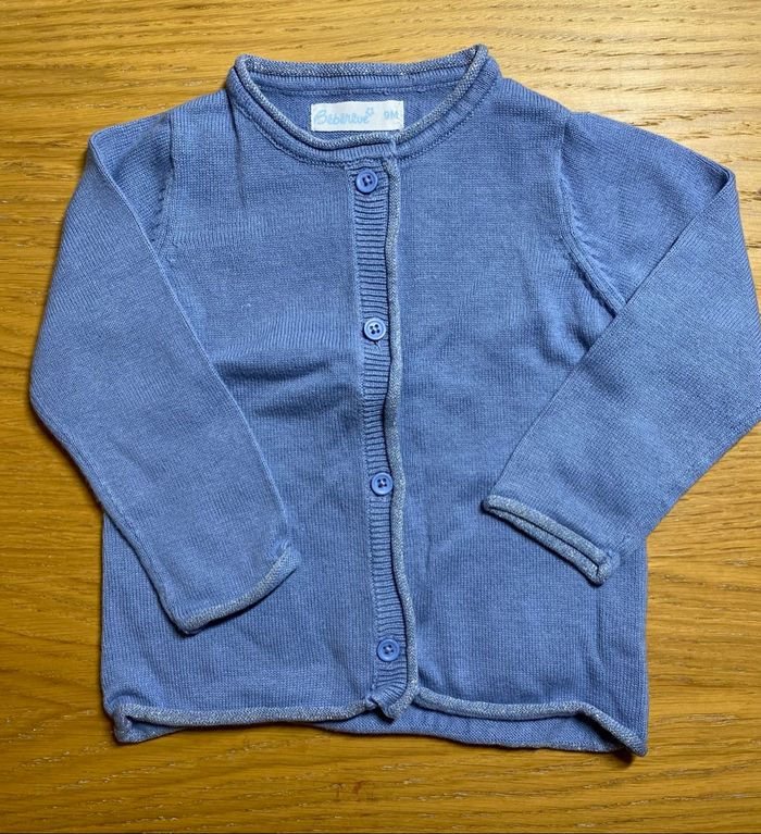 Bébé Rêve Gilet / Cardigan bleu Taille 9 mois - photo numéro 2