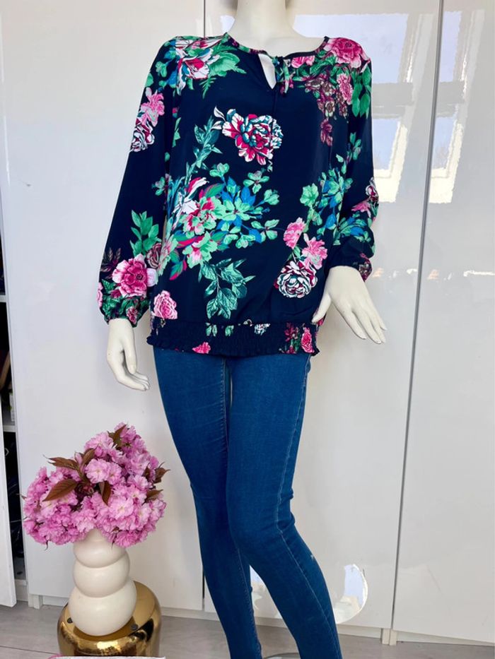 blouse  manches longues fleurie - photo numéro 4
