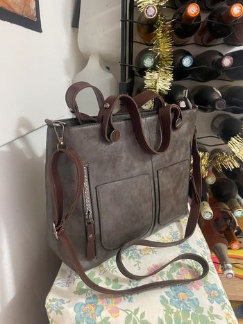 Joli Sac fourre-tout 👜 gris pour Femme