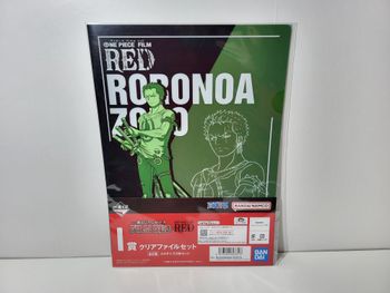 One Piece Porte Document Clear File Ichiban Kuji Film Red Zoro Sanji 22X31 Cm