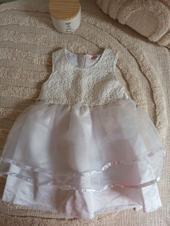 Robe de mariée fille avec tulle & dentelle taille 3 ans