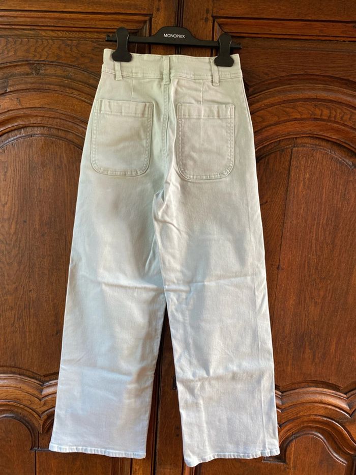 Jean large vert d’eau taille haute 34/14 ans - photo numéro 4