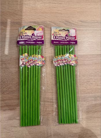 Pailles en carton anniversaire