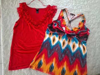 Lot de 2 top rouge Morgan taille M