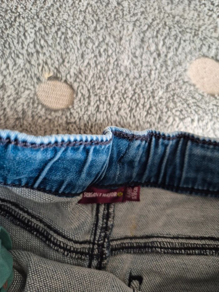 Short taille élastique en jean 8 ans - photo numéro 3