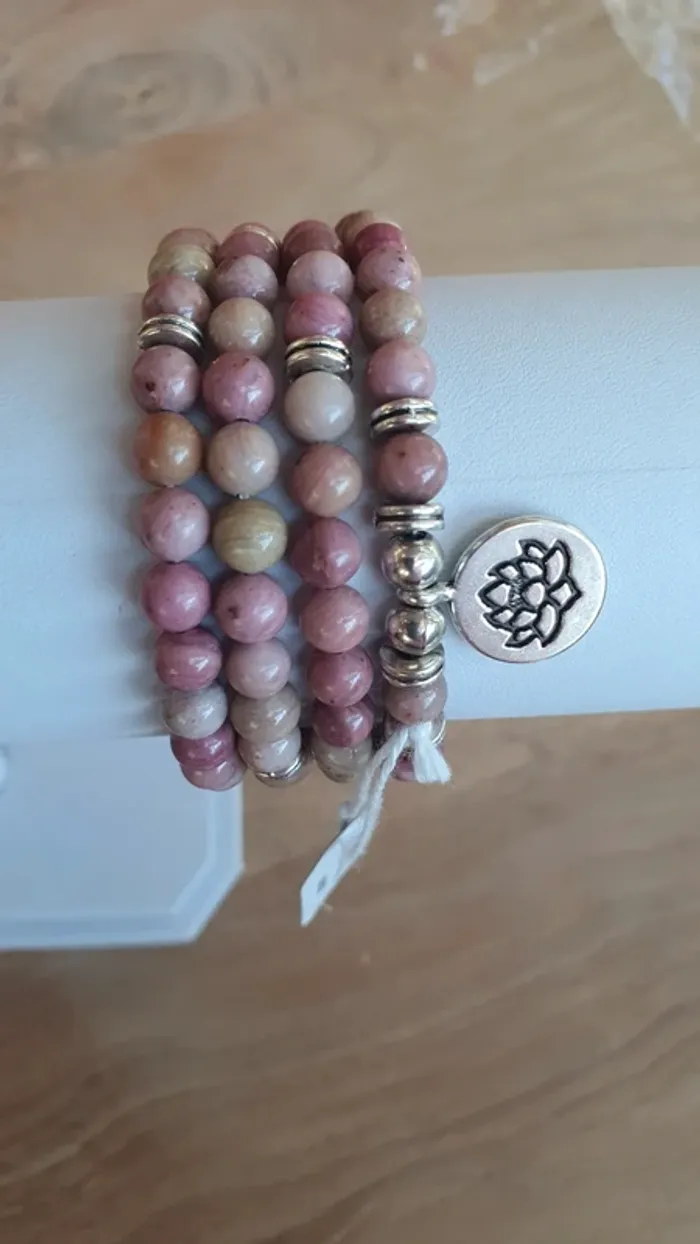 Sautoir et ou bracelet perle éternité Rhodonite - photo numéro 2