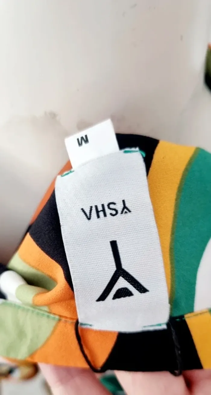 Blouse ysha imprimée graphique multicolore neuve avec étiquette 38 - photo numéro 4