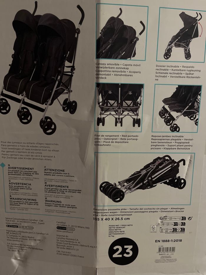 Poussette double - photo numéro 3