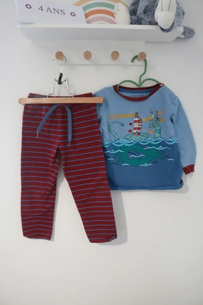Lot pyjamas automne/hiver garçon 4 ans - photo numéro 3