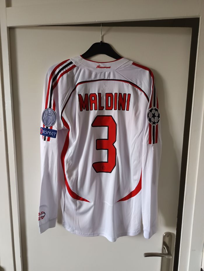 Maillot collector Milan Ac finale Ligue des champions Maldini - photo numéro 5