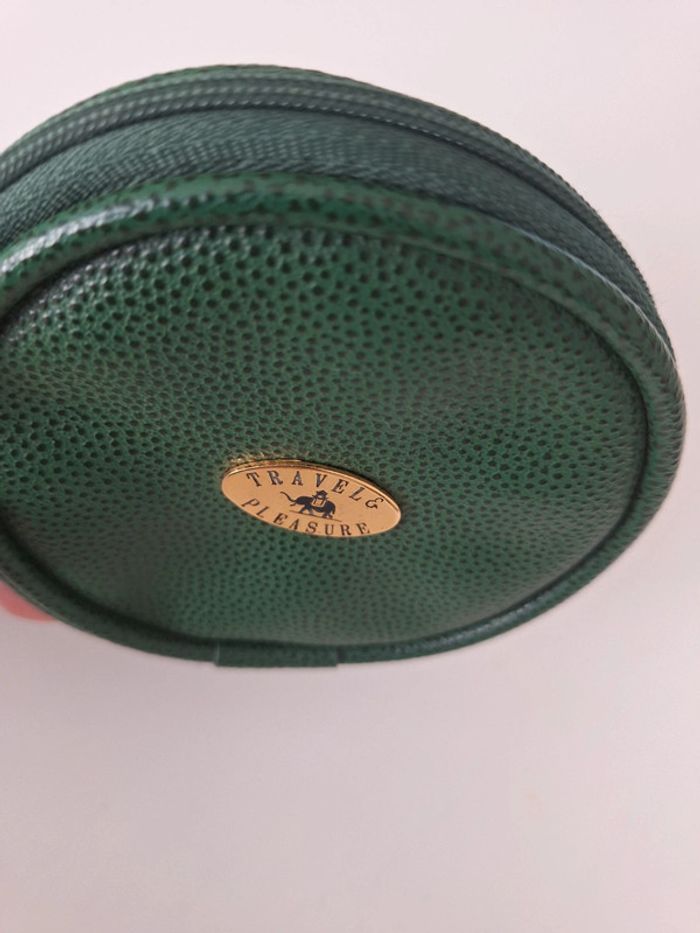 Petit porte-monnaie rond vert Travel & Pleasure - photo numéro 7