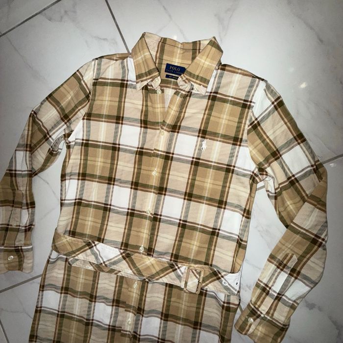 Magnifique robe Ralph Lauren style chemise à quadrillée longue. Taille M. - photo numéro 3