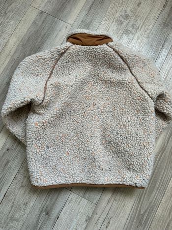 Veste polaire moumoute crème  camel 4/5 ans 