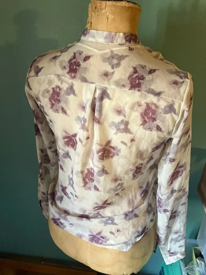 Blouse manche longe à fleur @ - photo numéro 6
