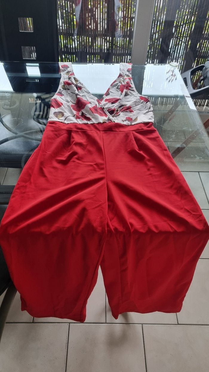 Combinaison légère pantalon rouge - photo numéro 2