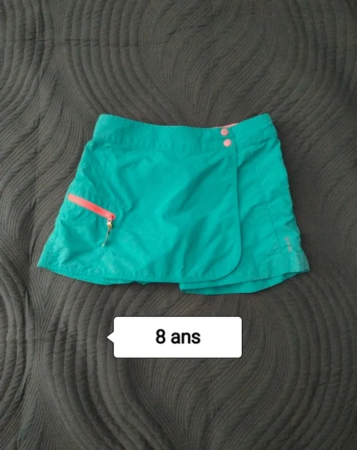 Jupe short bleu quechua 8 ans
