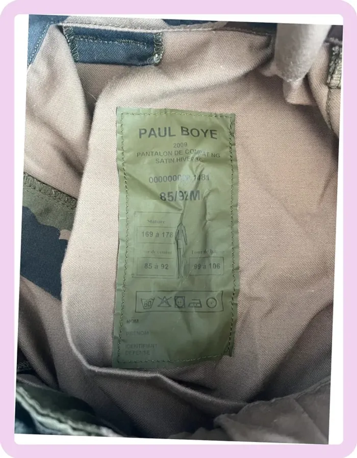 Pantalon de Combat Militaire – Paul Boyé – Taille 85/92 M 🪖 - photo numéro 10
