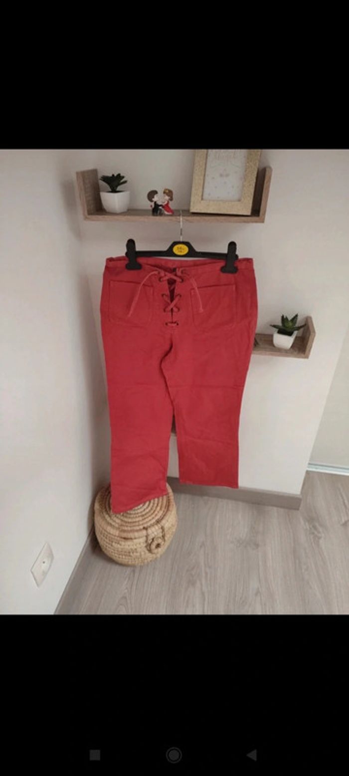 Pantacourt rouge taille M
