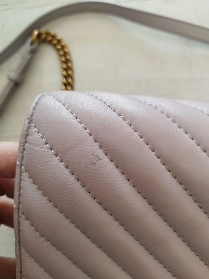Superbe sac à main en cuir Pinko couleur lilas love click classic matelassé - photo numéro 3