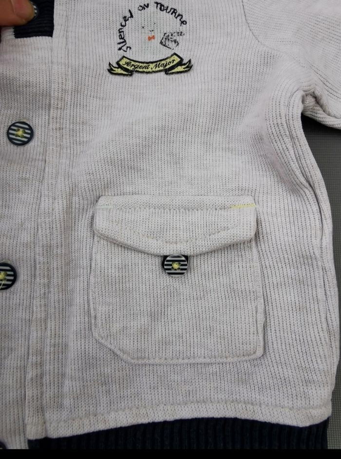 Pull gilet veste 9 mois garçon sergent major - photo numéro 4