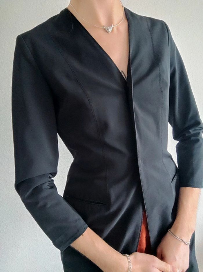 Veste tailleur chic blazer noir 🇨🇵 JC Trigon  - 34/ XS à 36/S - photo numéro 5