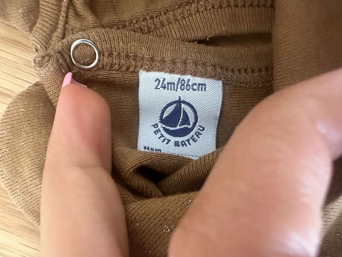 Body à col marron Petit bateau - photo numéro 2