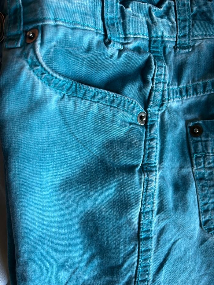 Short cargo bleu vert délavé 8 ans Orchestra - photo numéro 4