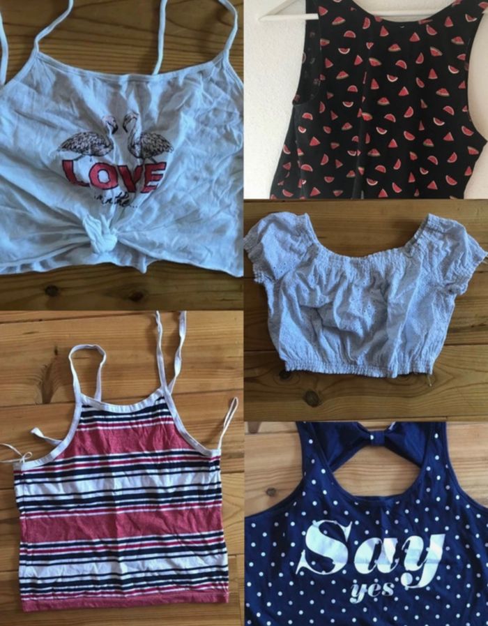 Lot de 4 crop tops