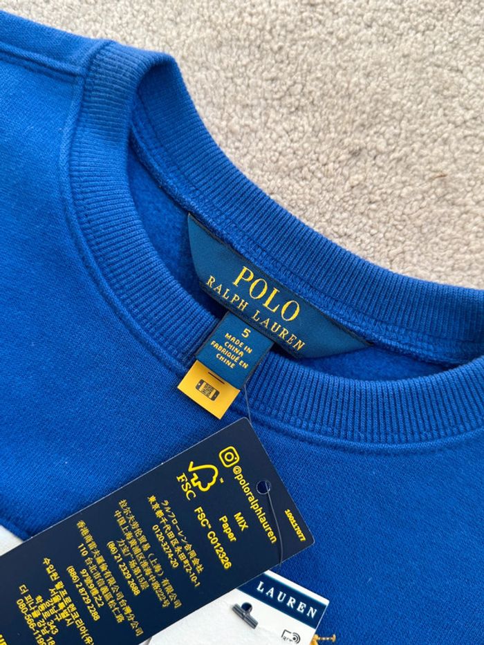 Sweat Ralph Lauren - Bleu / Rose - photo numéro 5