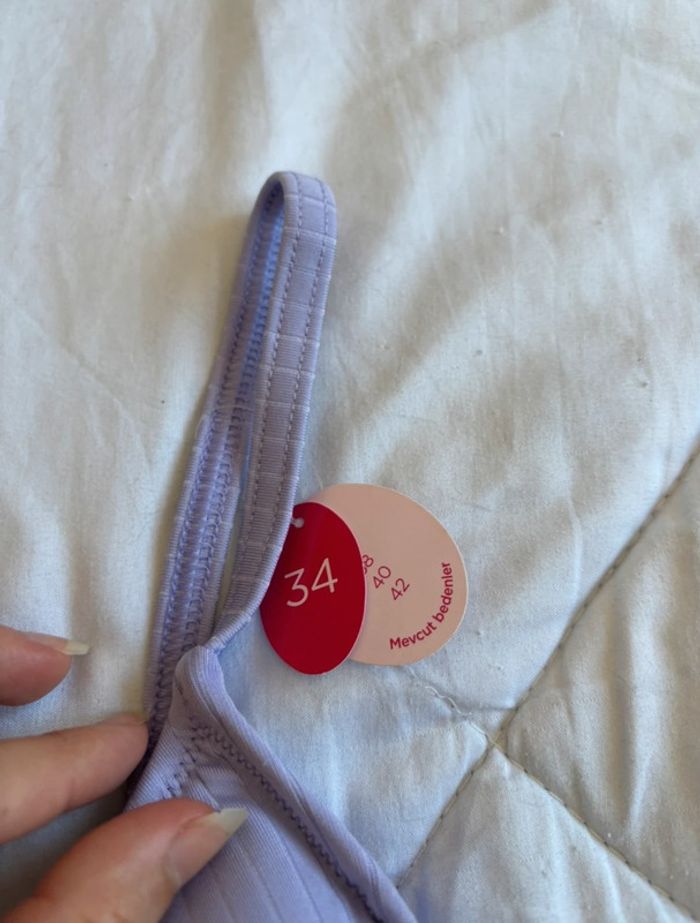 Haut de maillot de bain bikini violet Lila coque armature taille XS/34 Penti neuf - photo numéro 4