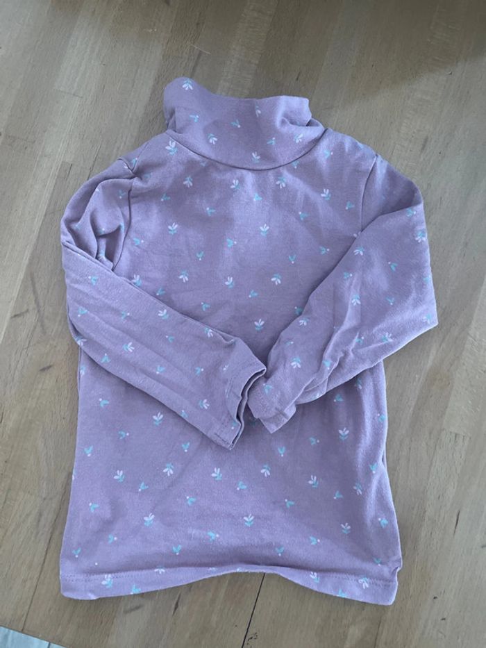 Tee shirt manche longue col roulé 12 mois