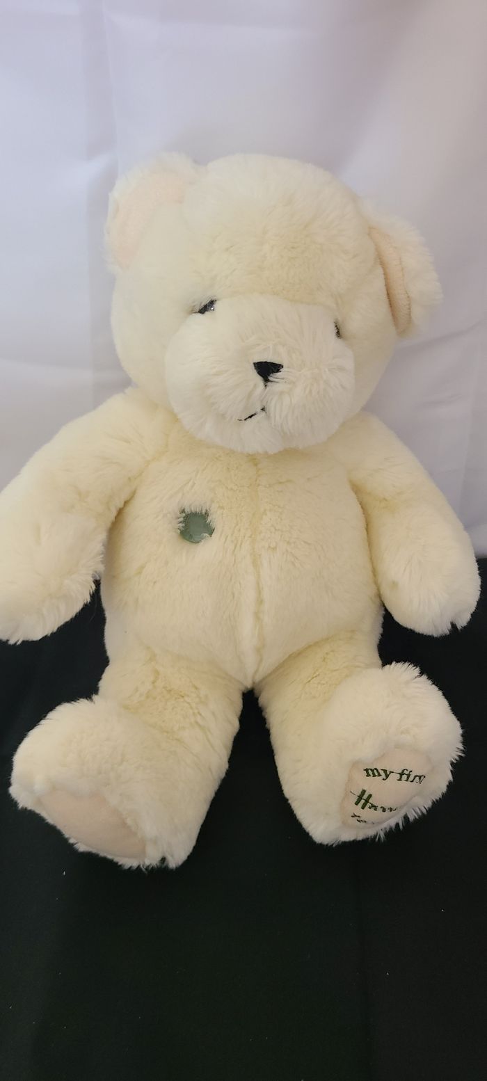 Peluche ours en peluche My First Harrods ivoire crème nez noir