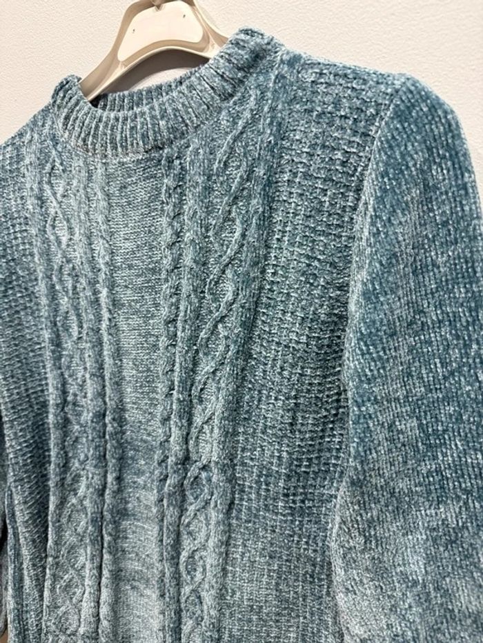 Pulls vintage bleu en coton - photo numéro 2