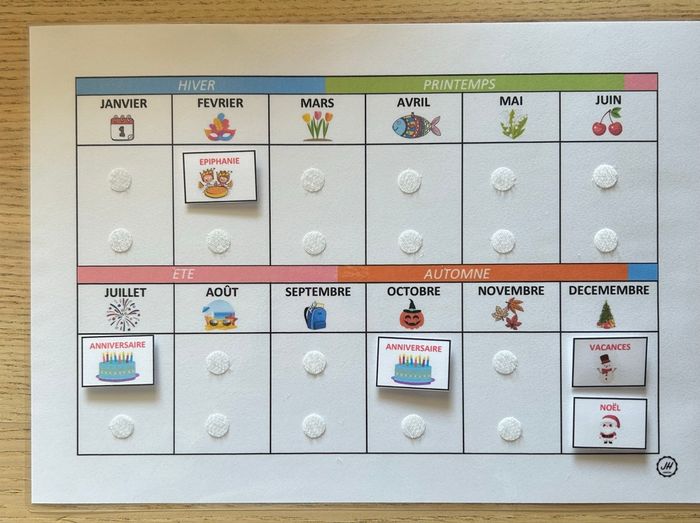 Fiche Montessori : Calendrier de l’année - photo numéro 2