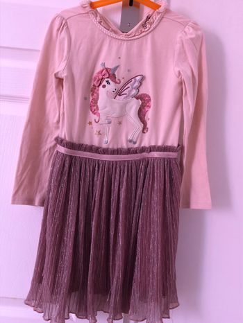 Robe rose manche longue 8 ans