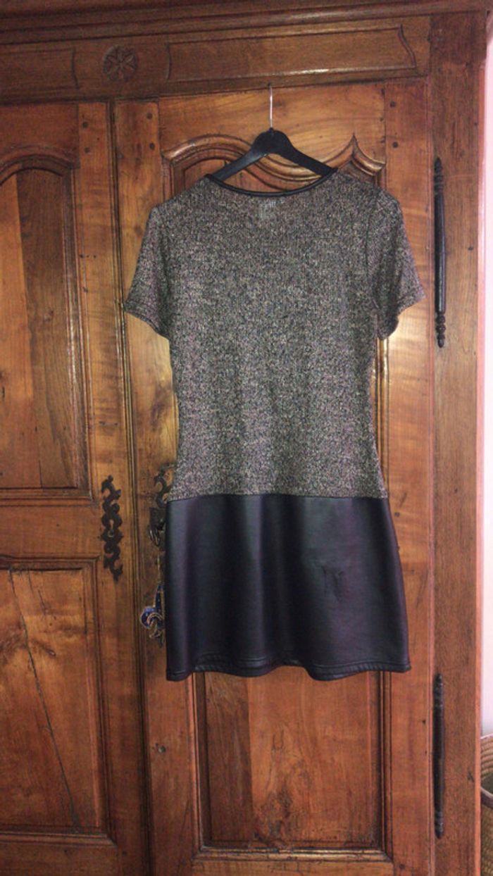 Jus d orange robe chic marron relief brillant et noir - photo numéro 7