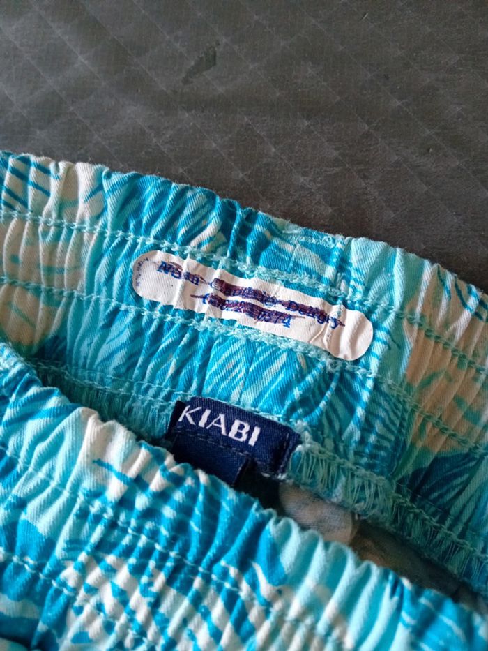 Bermuda motif palmiers turquoise garçon 12 ans kiabi - photo numéro 16