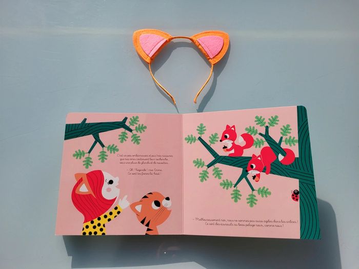 Livre animé  avec serre-tête Petit Chat 🐱 cherche son papa.. avec toi! 56 - photo numéro 6