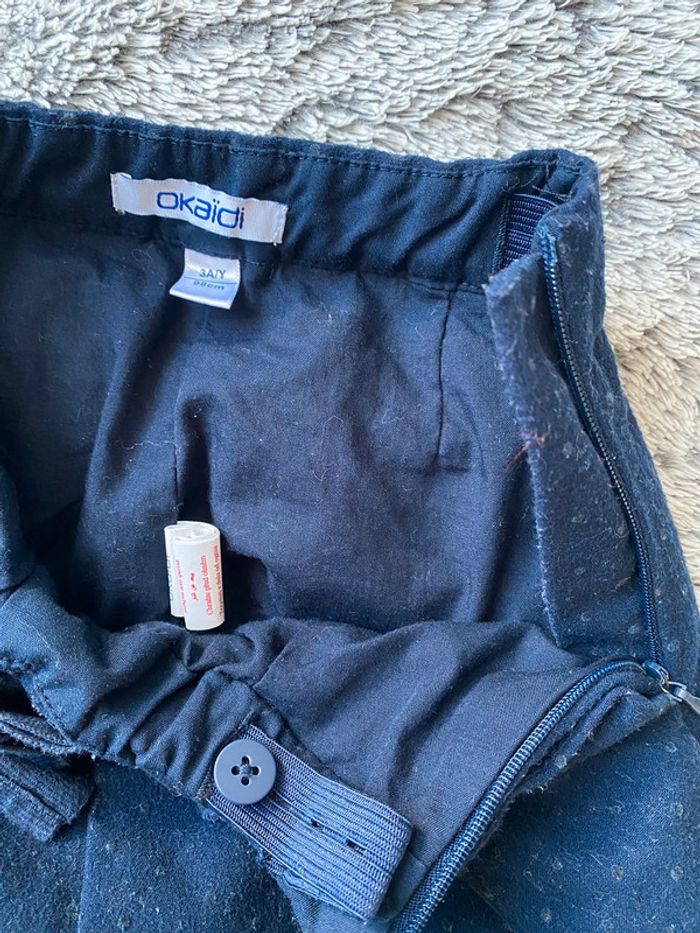 Short effet jupe bleu Okaidi - 3 ans - photo numéro 4