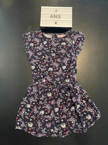 Robe papillon et fleurs