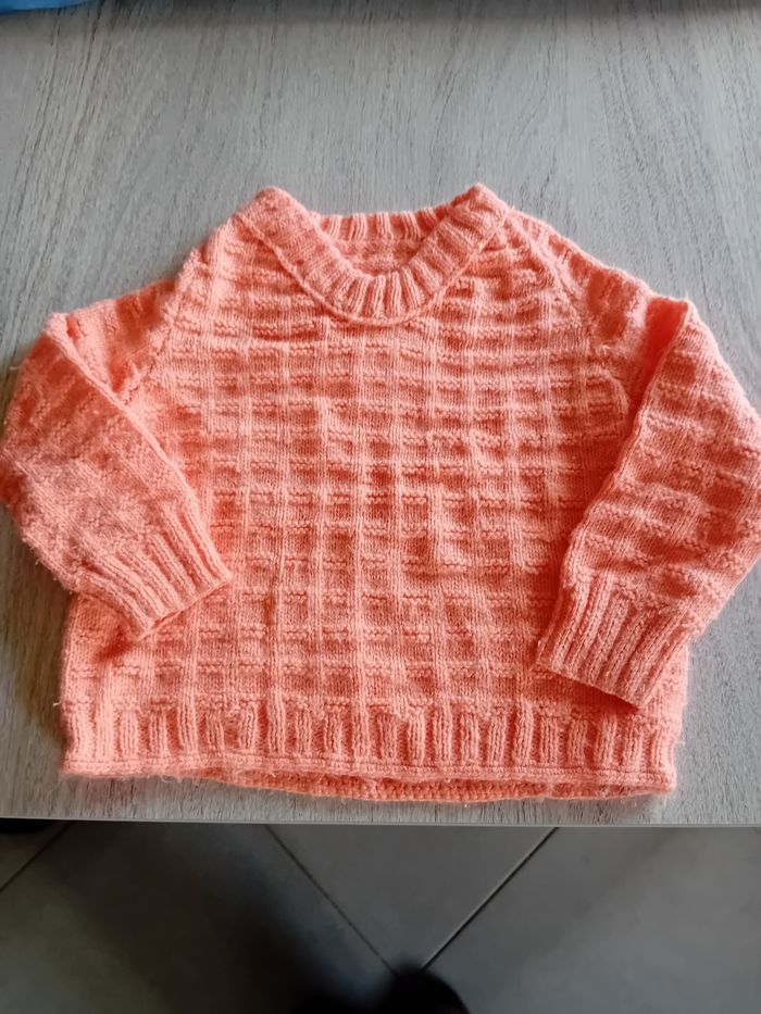 Pull laine tricoté main