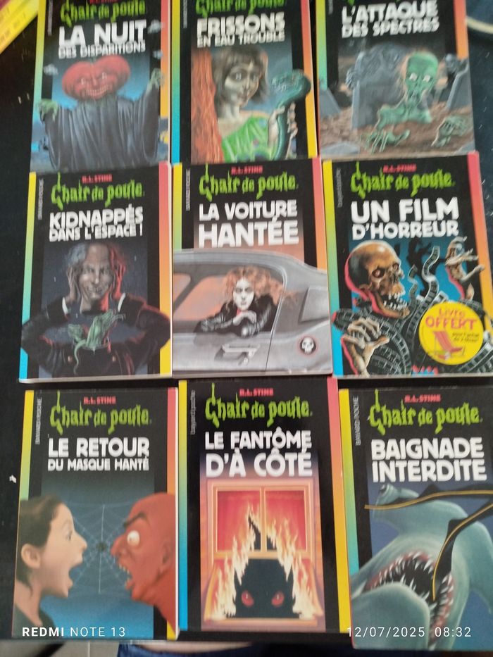9 livres chair de poule