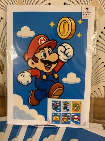 Affiches “Univers Mario” pour chambre enfant