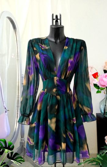 Robe midi éclatante