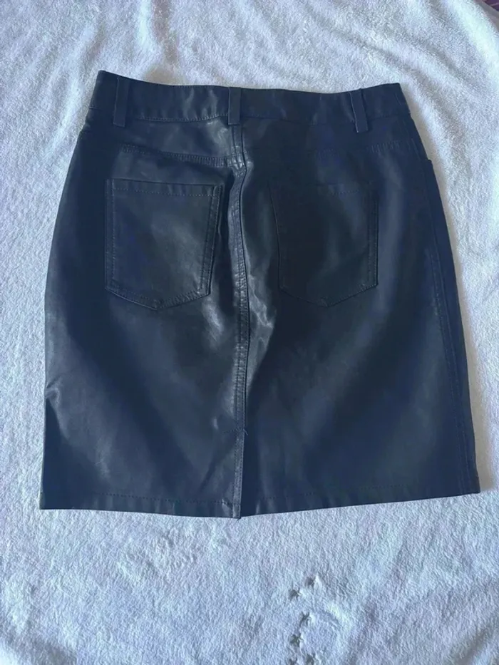 Jupe noir simili cuir taille xs Noisy May - photo numéro 2