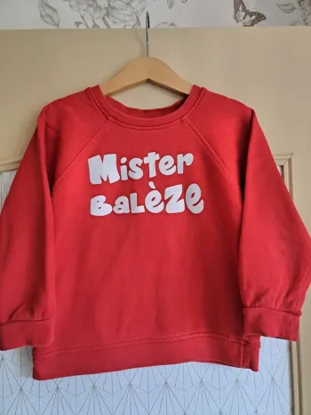 Sweat garçon 5 ans tbe influx rouge
