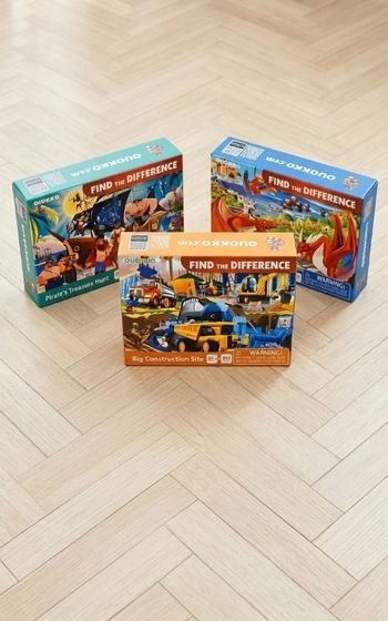 LOT NEUF 3 Jeux Éducatifs QUOKKA - Cherche les Différences - Pirates, Dragons & Chantier