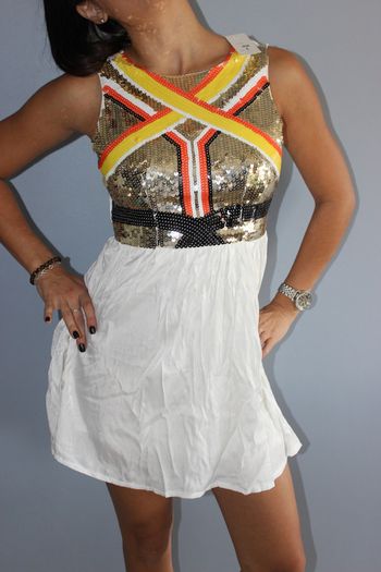 Robe patineuse pailletée