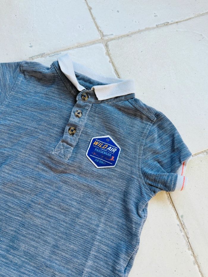 Polo bleu chiné - photo numéro 2