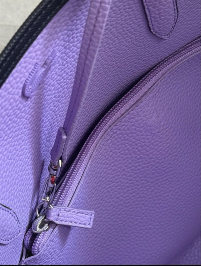 Sac cabas Lacoste bleu marine (intérieur violet) - photo numéro 3